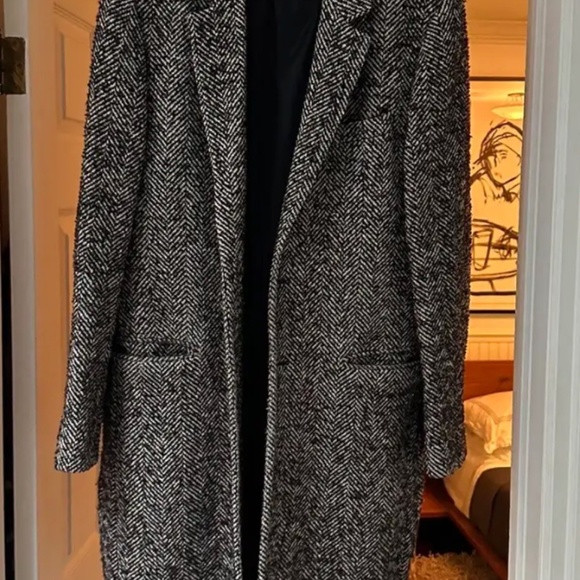 AMI Herringbone Coat - Picture 1 of 7